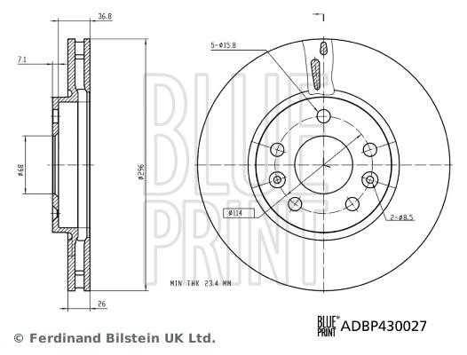 Brake disk Blue Print ADBP430027