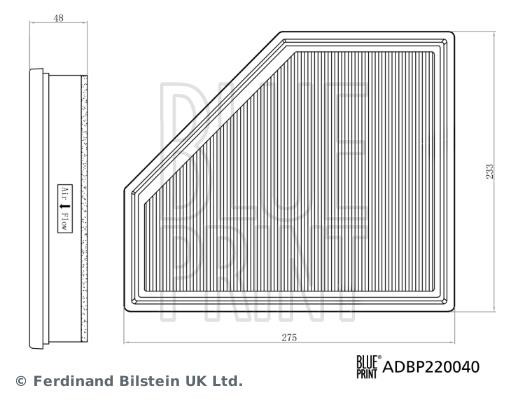 Blue Print ADBP220040 Air filter ADBP220040 ADBP220040 Blue Print Air filter