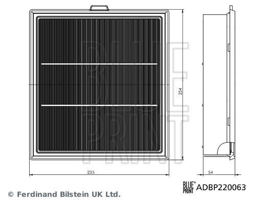 Air filter Blue Print ADBP220063
