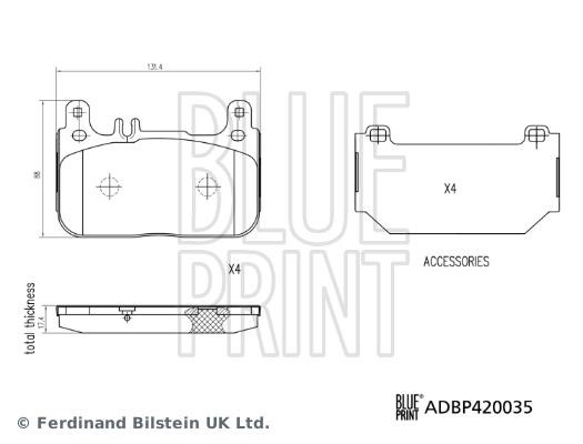 Blue Print ADBP420035 Brake Pad Set, disc brake ADBP420035