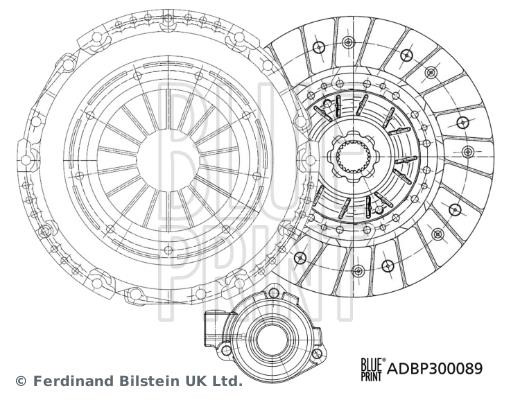 Blue Print ADBP300089 Clutch kit ADBP300089