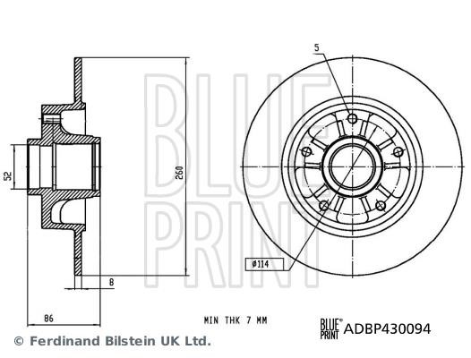 Blue Print ADBP430094 Brake disc ADBP430094 ADBP430094 Blue Print Brake disc