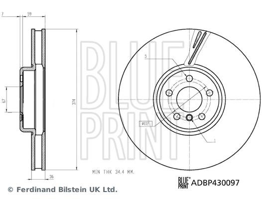 ADBP430097 Blue Print Brake disc