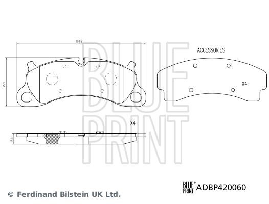 Blue Print ADBP420060 Brake Pad Set, disc brake ADBP420060