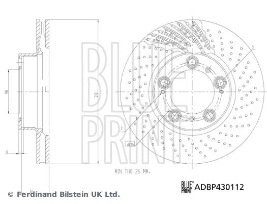 Blue Print ADBP430112 Brake disc ADBP430112