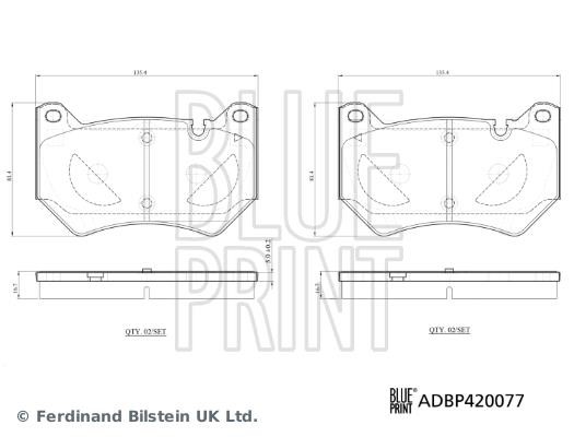 Blue Print ADBP420077 Brake Pad Set, disc brake ADBP420077
