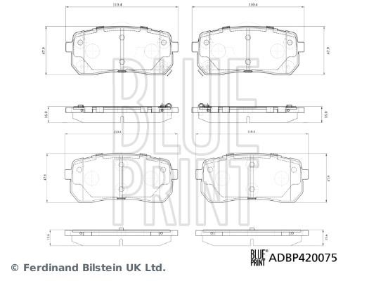 Blue Print ADBP420075 Brake Pad Set, disc brake ADBP420075