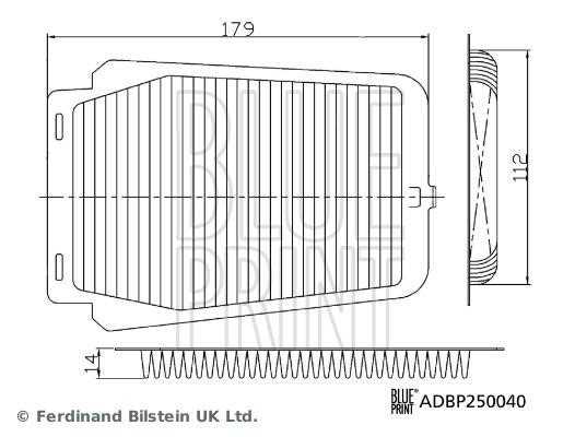 Blue Print ADBP250040 Filter, interior air ADBP250040