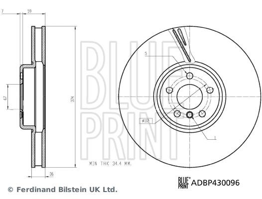 Blue Print ADBP430096 Brake disc ADBP430096