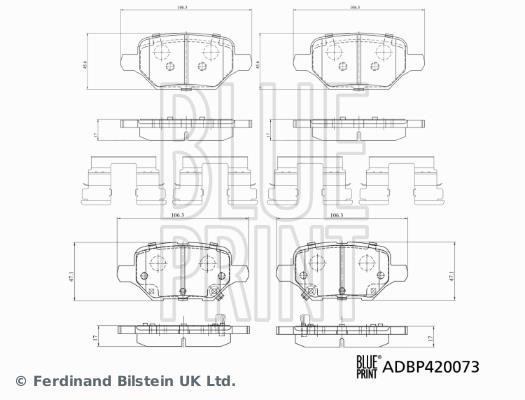 Blue Print ADBP420073 Brake Pad Set, disc brake ADBP420073