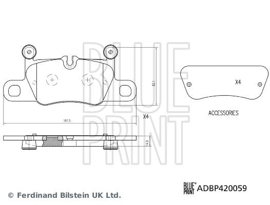 Blue Print ADBP420059 Brake Pad Set, disc brake ADBP420059