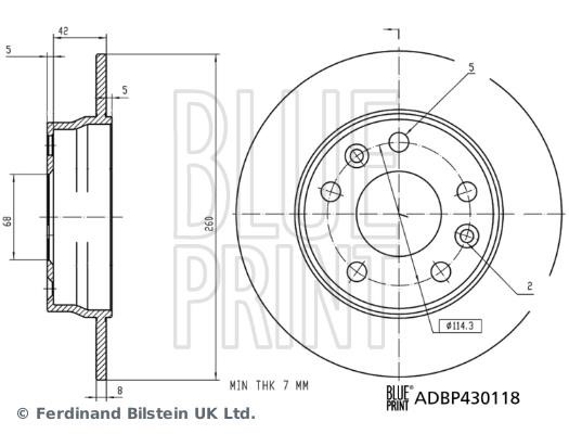 Brake rotor Renault Captur: ADBP430118 Blue Print Brake disc