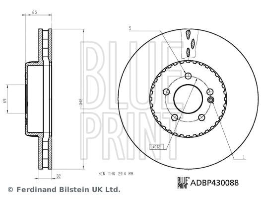 Blue Print ADBP430088 Brake disc ADBP430088 ADBP430088 Blue Print Brake disc