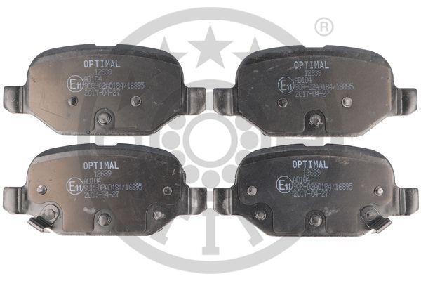 Optimal 12639 Brake Pad Set, disc brake 12639