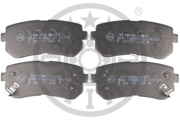 Optimal 12651 Rear disc brake pads, set 12651