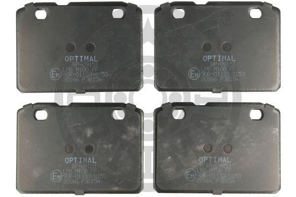 Optimal BP-09151 Front disc brake pads, set BP09151