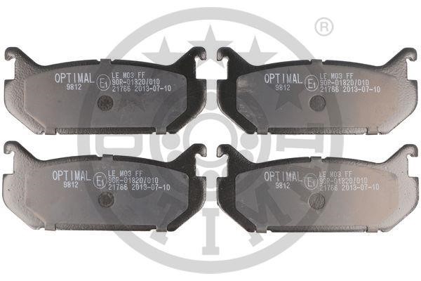 Optimal BP-09812 Rear disc brake pads, set BP09812