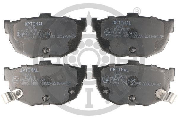 Optimal BP-09603 Rear disc brake pads, set BP09603