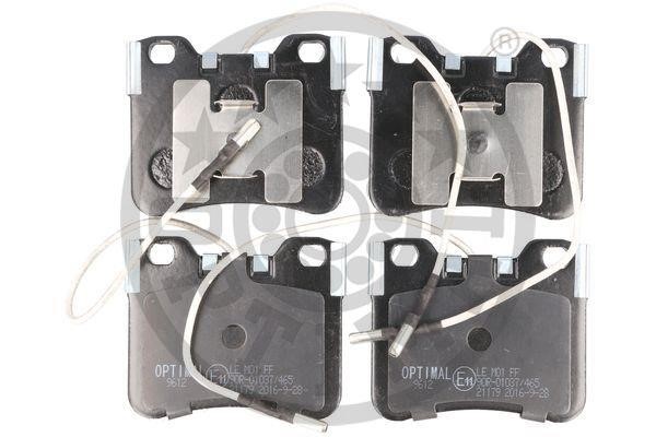Optimal BP-09612 Front disc brake pads, set BP09612