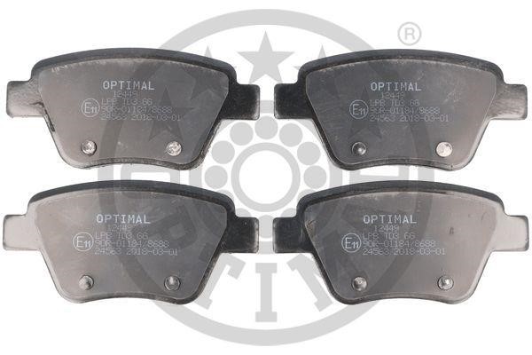 Optimal BP-12449 Front disc brake pads, set BP12449