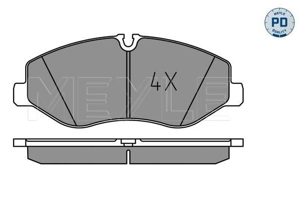 Brake pad Mercedes V-Class: 0252206221PD Meyle Brake pad set