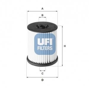Ufi 26.122.00 Fuel filter 2612200