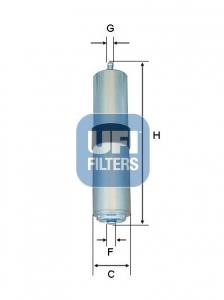 Ufi 31.857.04 Fuel filter 3185704