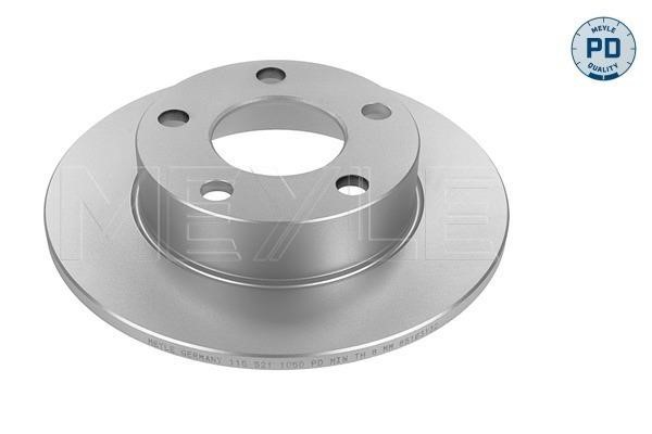 Meyle 1155210037PD Rear brake disc, non-ventilated 1155210037PD