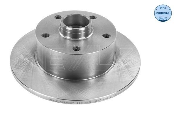 Rear brake disc, non-ventilated Meyle 115 523 0016