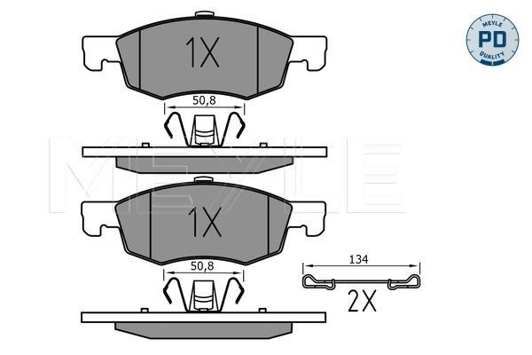 0252214317PD Meyle Brake pad set