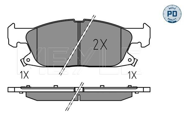 Brake pad set Meyle 025 224 1219