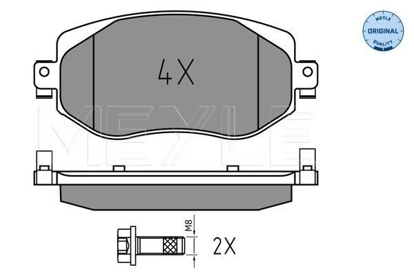 Meyle 025 226 1019 Brake pad set 0252261019 0252261019 Meyle Brake pad set