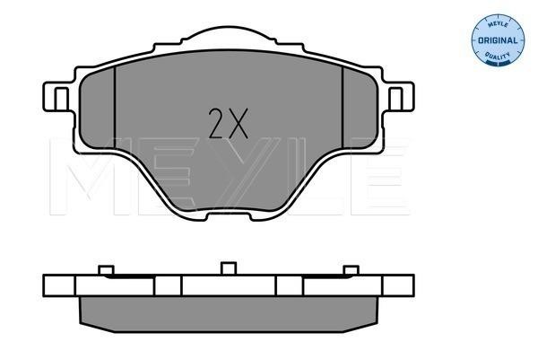 Brake pad kit DS: 0252582717 Meyle Brake pad set