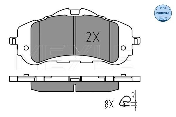 Meyle 025 258 9518 Brake pad set 0252589518 0252589518 Meyle Brake pad set