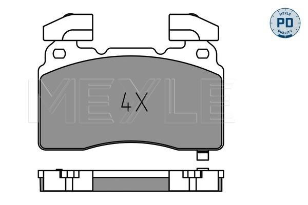 Meyle 025 259 1516/PD Brake Pad Set, disc brake 0252591516PD