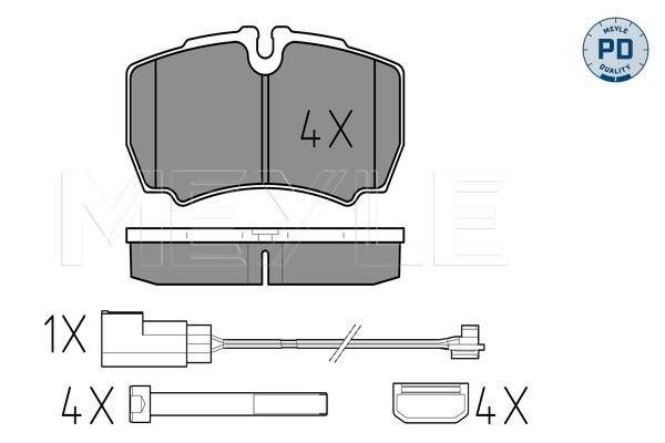 Meyle 025 291 2320-1/PD Brake Pad Set, disc brake 02529123201PD