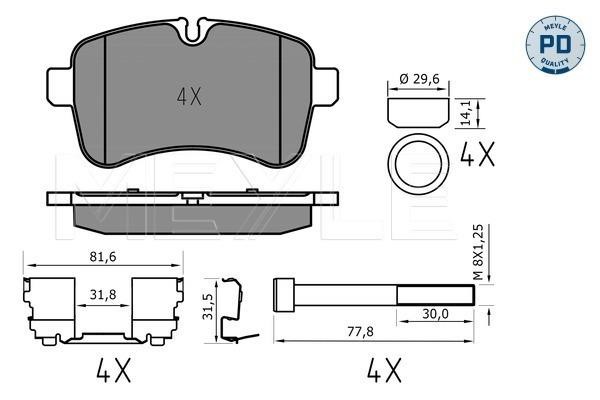 0252923221PD Meyle Brake pad set