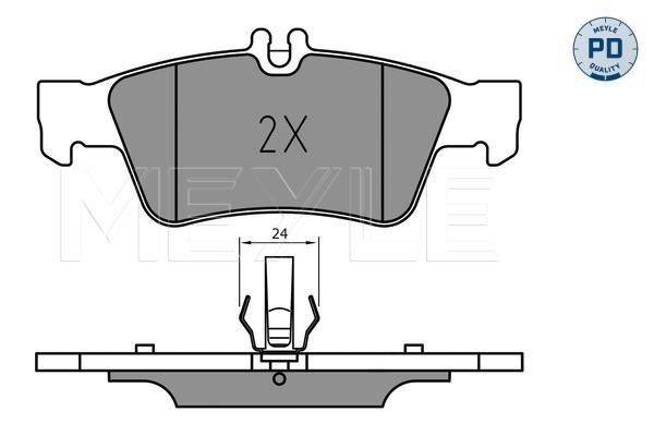 Disc brake pad set Mercedes CLS: 0252333516PD Meyle Brake pad set