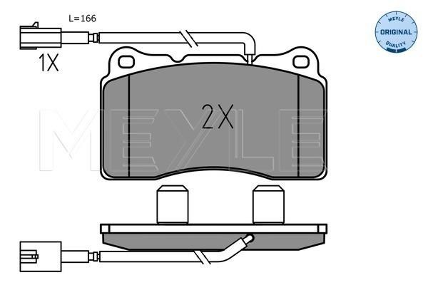 Brake pad Alfa Romeo Giulietta: 0252375716 Meyle Brake pad set