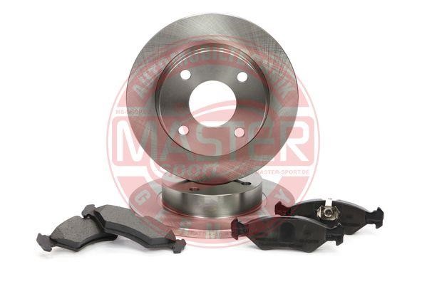 Master-sport 201201410 Brake discs with pads front non-ventilated, set 201201410