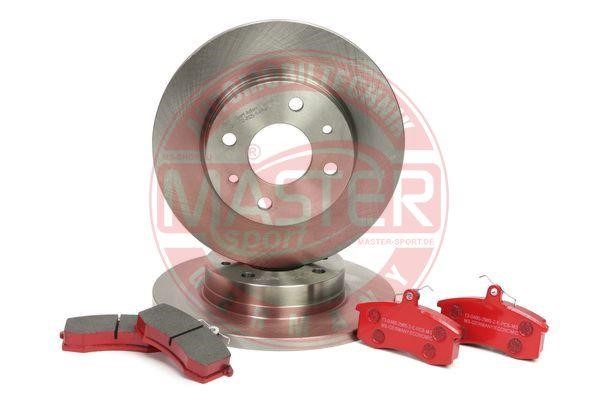 Master-sport 201201250 Brake discs with pads front non-ventilated, set 201201250