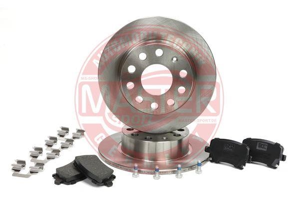 Master-sport 201002771 Brake discs with pads rear non-ventilated, set 201002771