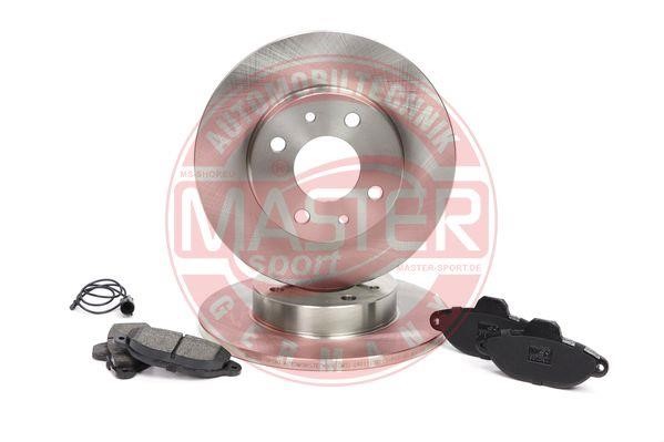 Master-sport 201101190 Brake discs with pads front non-ventilated, set 201101190