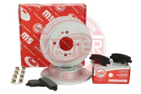 Brake discs with pads rear non-ventilated, set Master-sport 201003940