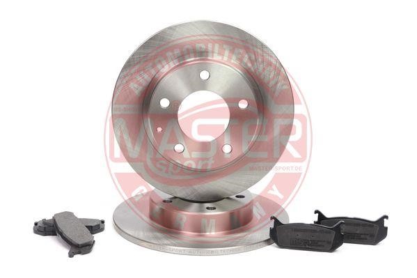 Master-sport 201002340 Brake discs with pads rear non-ventilated, set 201002340