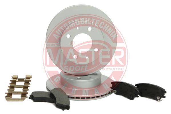 Master-sport 201801380 Front ventilated brake discs with pads, set 201801380