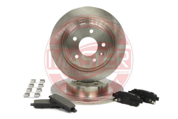 Master-sport 201201890 Brake discs with pads rear non-ventilated, set 201201890