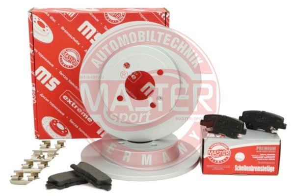 Brake discs with pads rear non-ventilated, set Master-sport 201003980