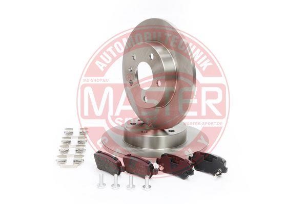 Master-sport 201002500 Brake discs with pads rear non-ventilated, set 201002500