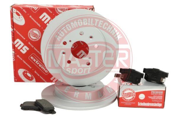 Brake discs with pads rear non-ventilated, set Master-sport 200901600